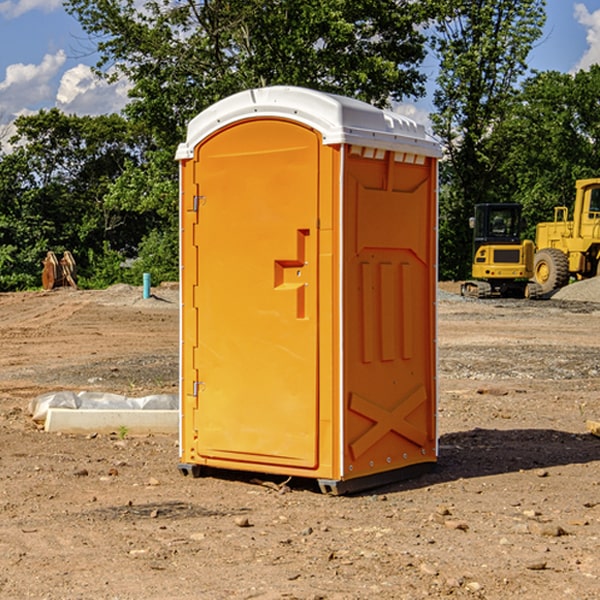 how often are the portable restrooms cleaned and serviced during a rental period in Bass Lake California